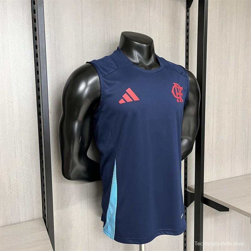 25/26 Flamengo Training Jersey Wear Dark Blue Vest Jersey