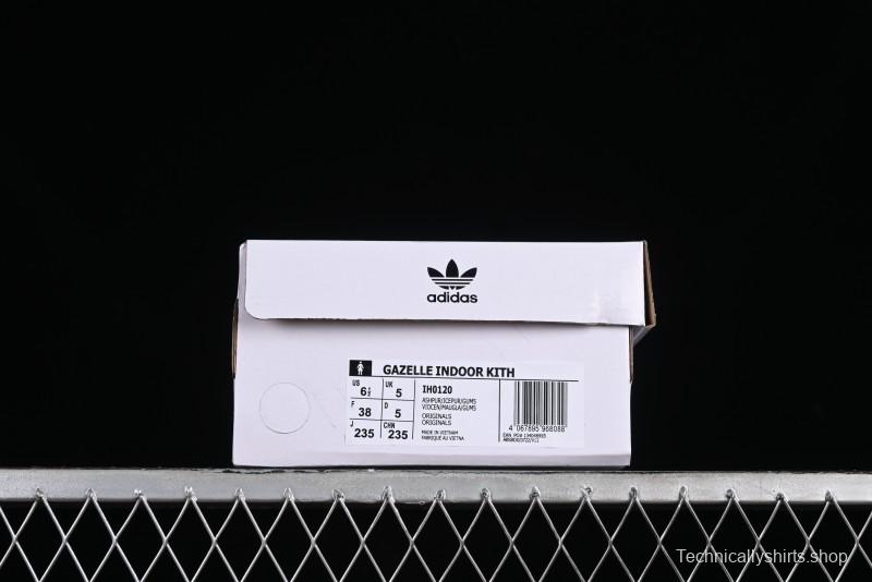 Adidas Originals Gazelle Indoor Kith Retro Casual Slip-Resistant Wear-Resistant Low-Top Sneakers - IH0120