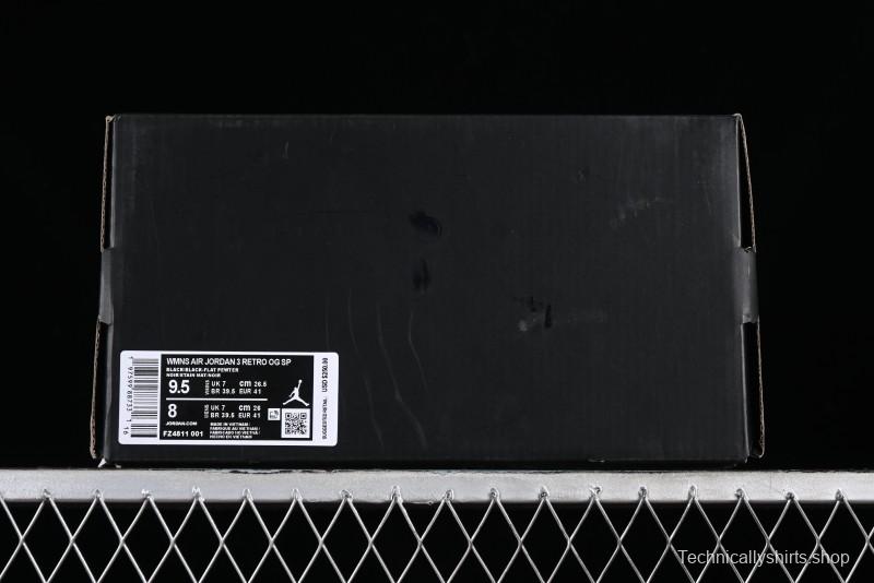 Nike A Ma Maniere x Air Jordan 3 Retro Black Sneakers - FZ4811-001