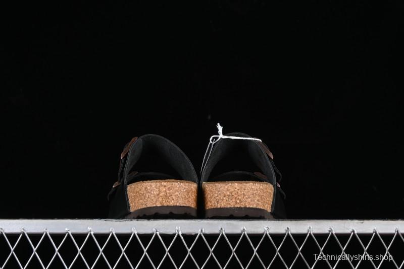 Birkenstock Sandals with Soft Suede Leather and Lambswool Footbed - G.D4