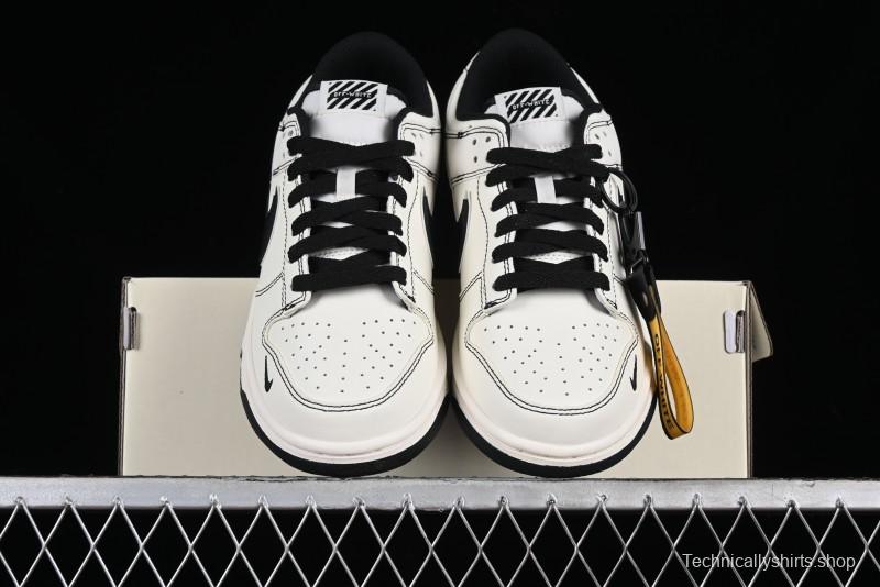 Nike SB Dunk Low OFF-WHITE Collaboration - Anniversary Edition Customized Low-Top Casual Skate Shoes - DJ2024-003