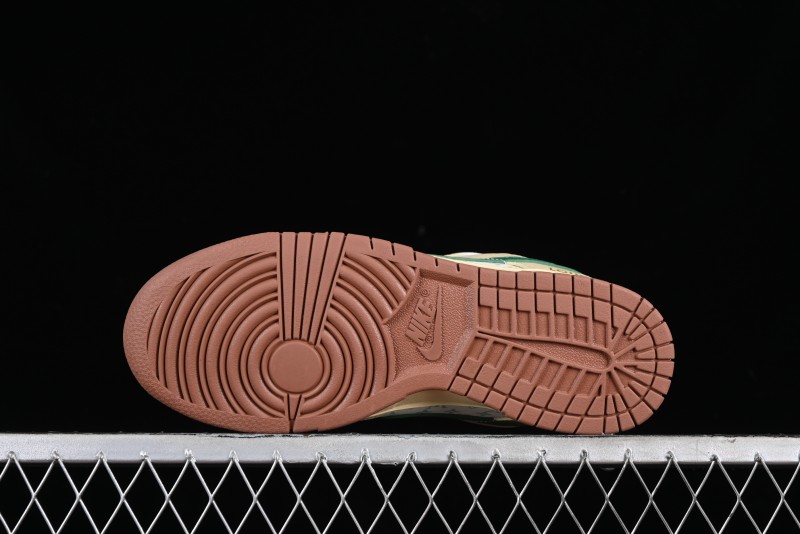 Nike SB Dunk Low LV Collaboration - Beige Green Anniversary High-End Custom Low-Top Casual Skate Shoes - LV6188-003