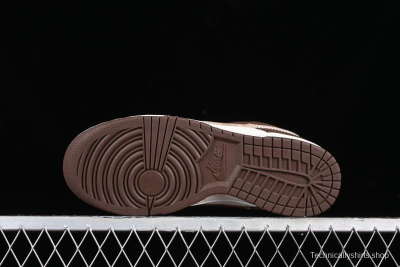 Nike Dunk Low SB White Brown Plaid Casual Skate Shoes - FV3653-191