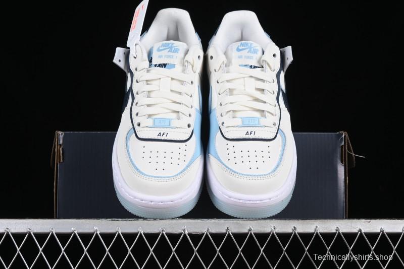 Nike Air Force 1 Shadow Lightweight Elevated Low-Top Versatile Sneakers - DZ1847-107