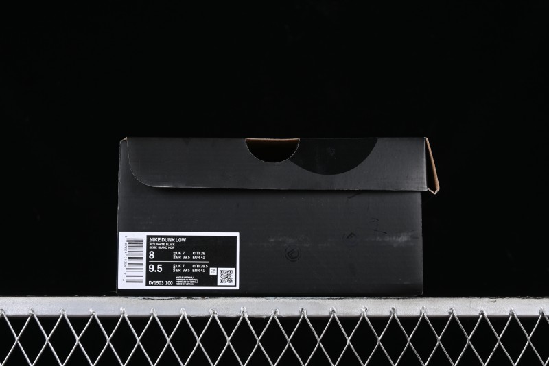 Nike Supreme x Nike SB Dunk Low Collaboration - Classic White Black Anniversary High-End Custom Low-Top Casual Skate Shoes - DY1503-100