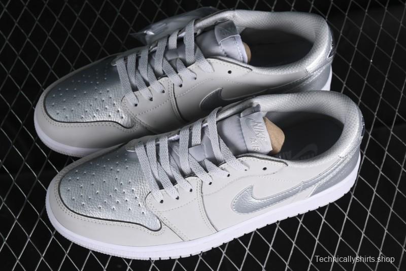 Nike Air Jordan 1 Low AJ1 Grey Silver Low-Top Casual Sneakers - CZ0790-002