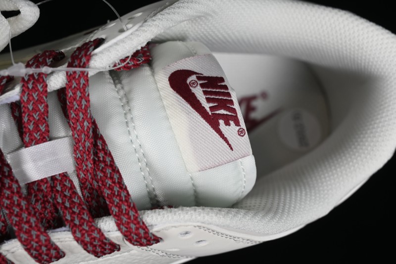 Nike SB Dunk Low Collaboration Three Swooshes Rice Wine Red Color Low-Top Casual Skateboarding Shoes - NK5639-322