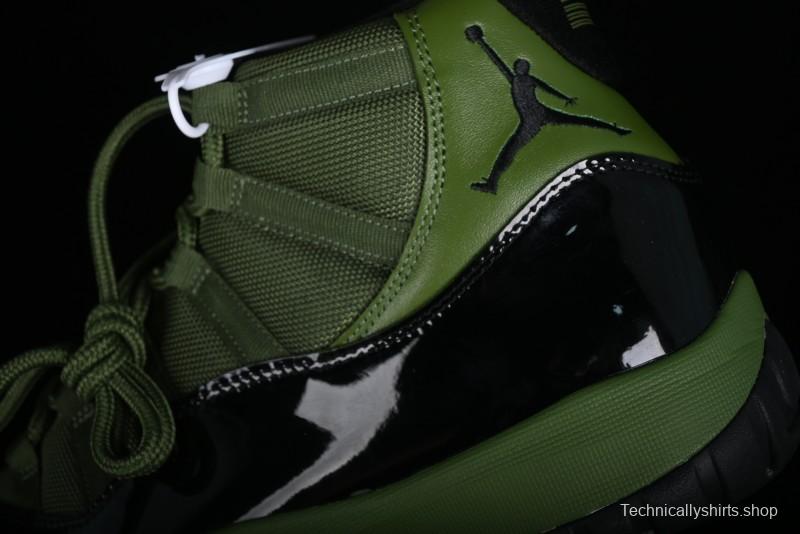 Nike Air Jordan 11 Retro High Top Basketball Shoes in Black Green - CT8012-300