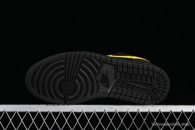 Nike Air Jordan 1 Low AJ1 Black Gold Hook Casual Sneakers - 553558-071