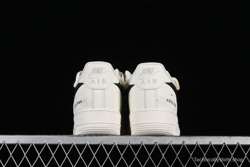 Nike Air Force 1 '07 Low Custom Cappuccino Anime-Themed Spray-Painted Casual Sneakers with Strap - ZH0316-019
