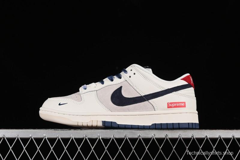 Nike SB Dunk Low Supreme Collaboration Anniversary Custom Low-Top Casual Skate Shoes - FC1688-142