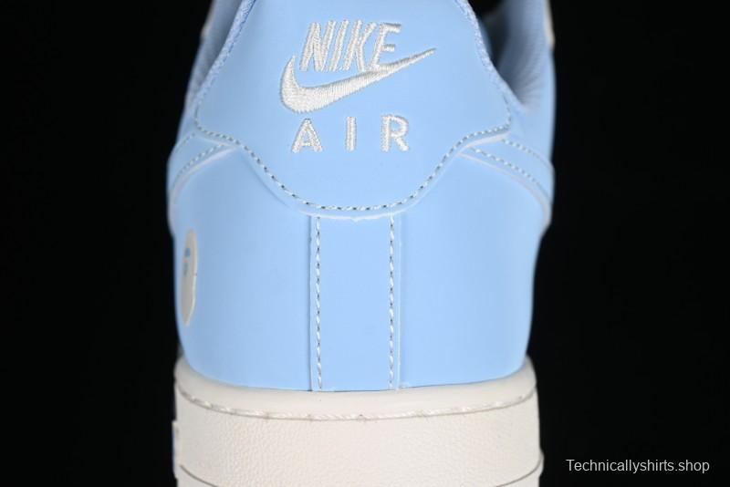 Nike Air Force 1 '07 Low Bape Collaboration - Light Grey Blue Casual Sneakers BB9599-204