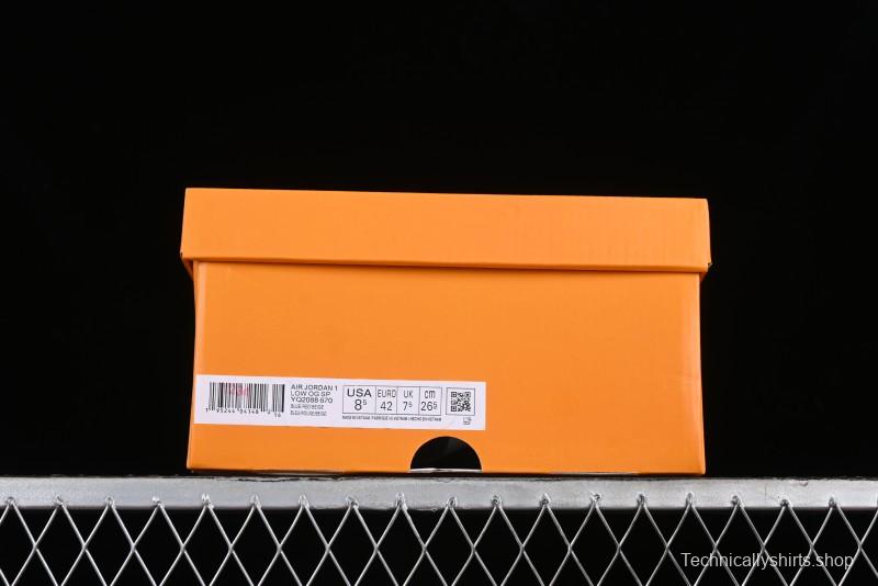 Nike Travis Scott x Fragment Design x Jordan Air Jordan 1 Low OG SP AJ1 LV Blue Red Low-top Casual Sneakers - YQ2088-670