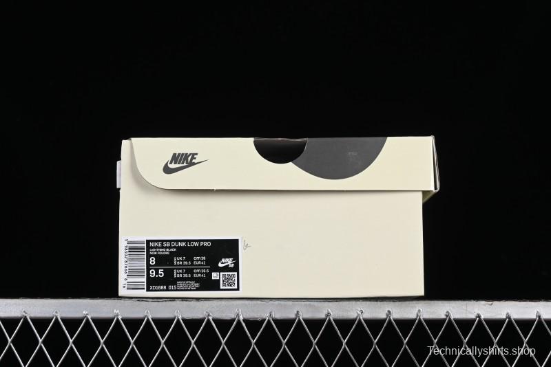 Nike SB Dunk Low Lightning Collaboration Off-White Black Starry Sky Anniversary High-End Custom Low-Top Casual Skate Shoes - XD1688-015