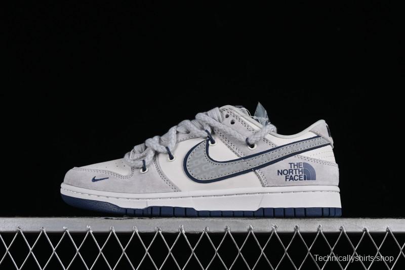 Nike SB Dunk Low The North Face Collaboration - Grey Blue Pig 8 Starry Sky Anniversary High-End Custom Low-Top Casual Skate Shoes - XX2025-311