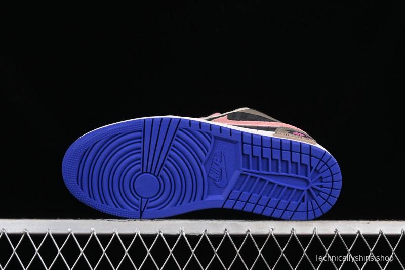 Nike Air Jordan 1 Low Retro Basketball Shoes with Panda Mischief Pioneer Knight Design - 553558-154