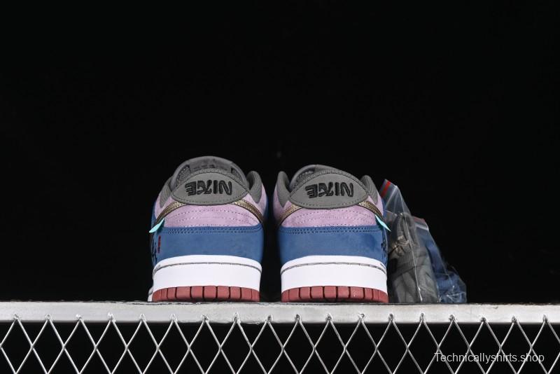 Nike Dunk Low Retro Deconstructed Casual Sneakers with Black Myth WuKong Theme - DV2433-109