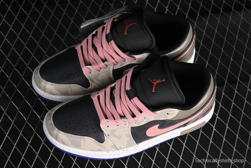 Nike Air Jordan 1 Low Retro Basketball Shoes with Panda Mischief Pioneer Knight Design - 553558-154