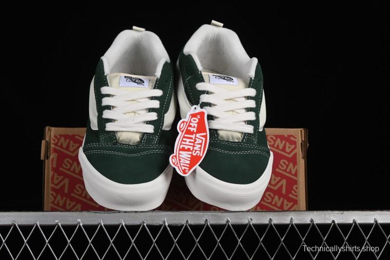 Vans Knu-Skool High Street American Retro Canvas Skate Shoes in Black Green - VN000CSQW3Z