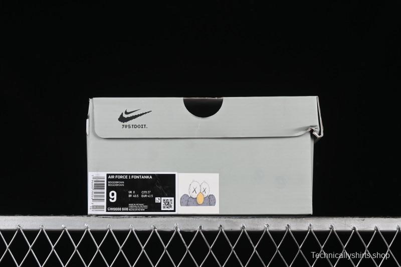 Nike Kaws x Air Force 1 '07 Low Custom Casual Sneakers - CW6688-806