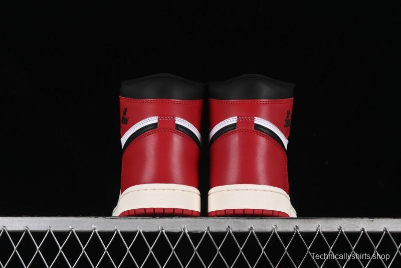 Nike Air Jordan 1 High OG Retro Basketball Shoes with Black Toe Design - DZ5485-106