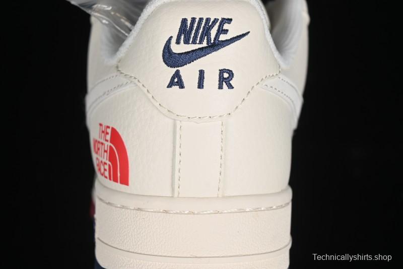 Nike Air Force 1 '07 Low The North Face Collaboration - White Red Blue Color Block Low-Top Casual Sneakers - XZ6188-010
