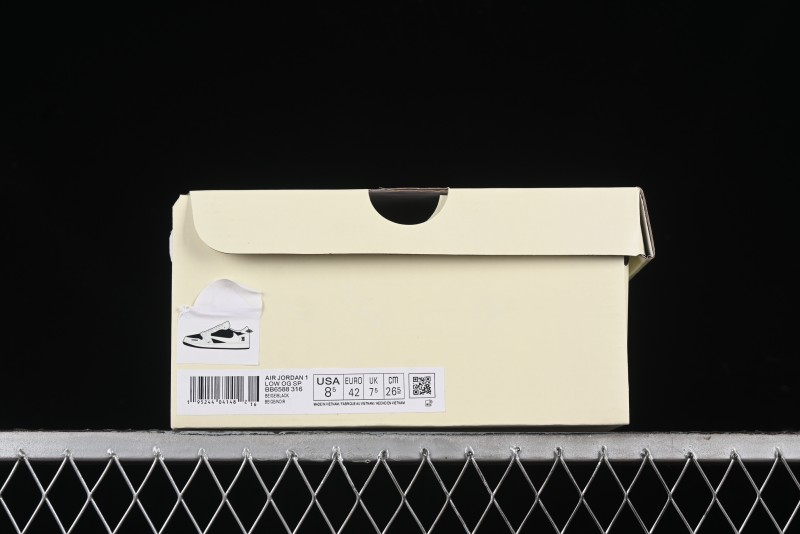 Nike Travis Scott x Fragment Design x Air Jordan 1 Low OG SP AJ1 Burberry Collaboration - BB6588-316