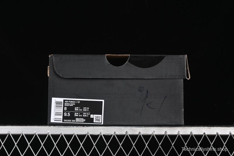 Nike Supreme x Air Force 1 Low Casual Sneakers in Wheat Suede with Full-Length Air Cushion - DN1555-200