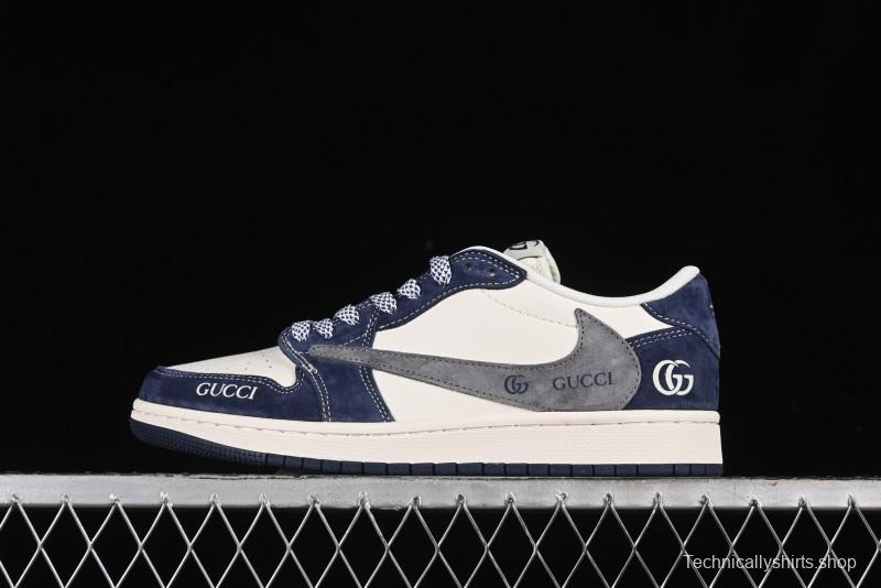 Nike Travis Scott x Fragment Design x Air Jordan 1 Low OG SP AJ1 Gucci Collaboration - XY2688-109