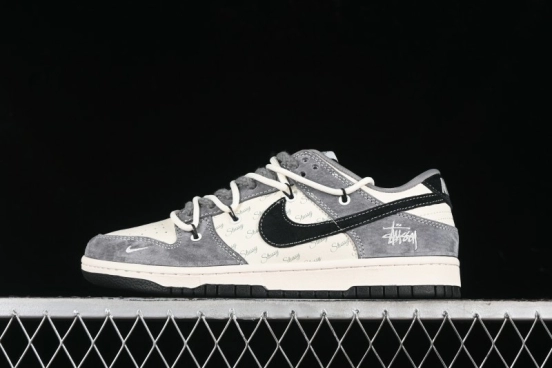 Nike SB Dunk Low Stussy Anniversary Edition Customized Low-Top Casual Sneakers - SJ2068-305