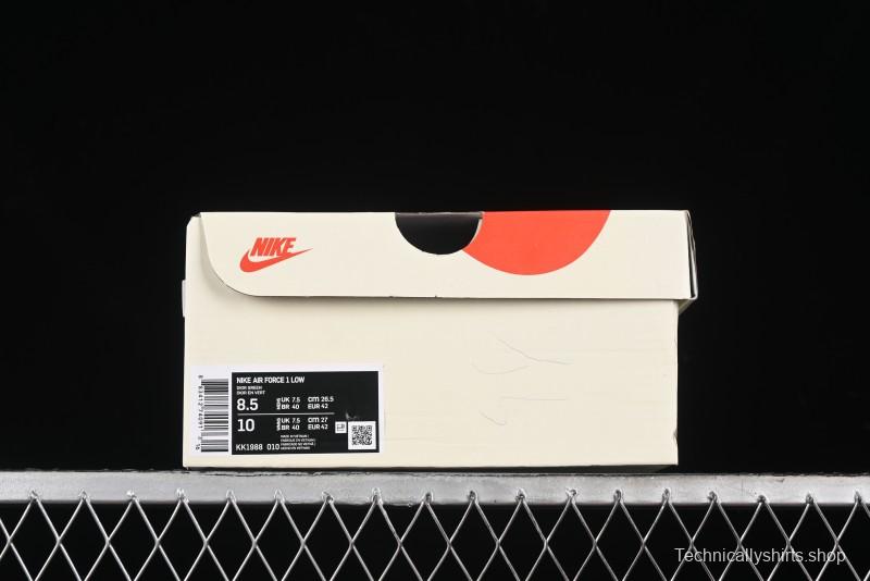 Nike Air Force 1 '07 Low Dior Collaboration - Beige Green Swoosh Low-Top Casual Sneakers - KK1988-010