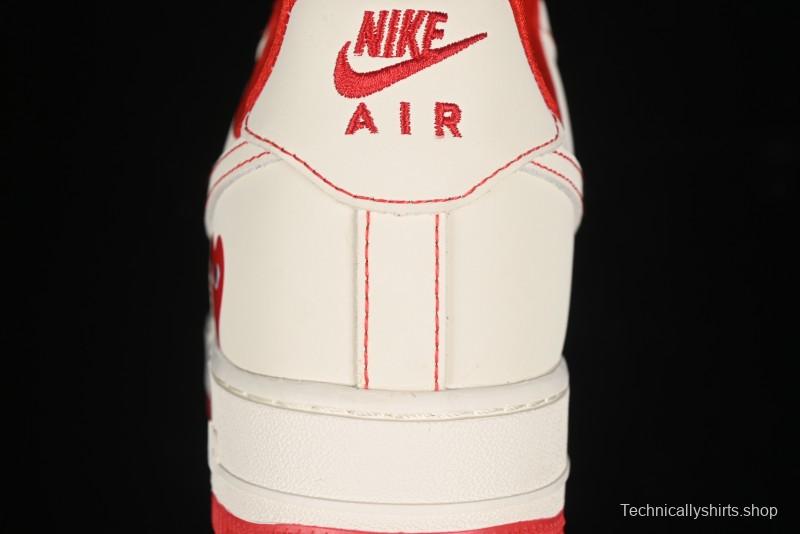 Nike Air Force 1 '07 Low Comme des Garcons Collaboration - Off-White Red Line Low-Top Casual Sneakers - KK3333-001