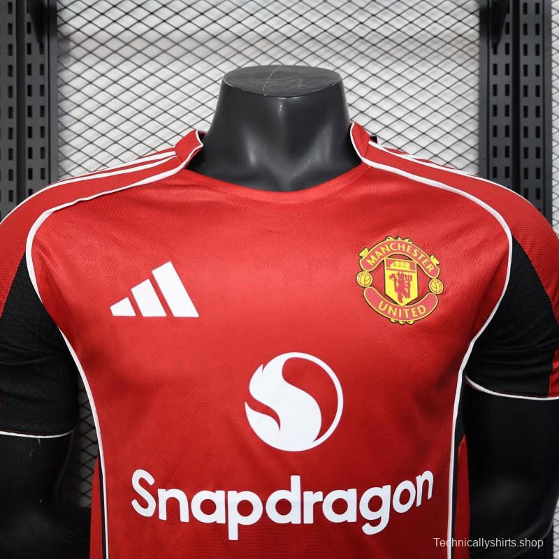 Player Version 25/26 Manchester United Home Jersey