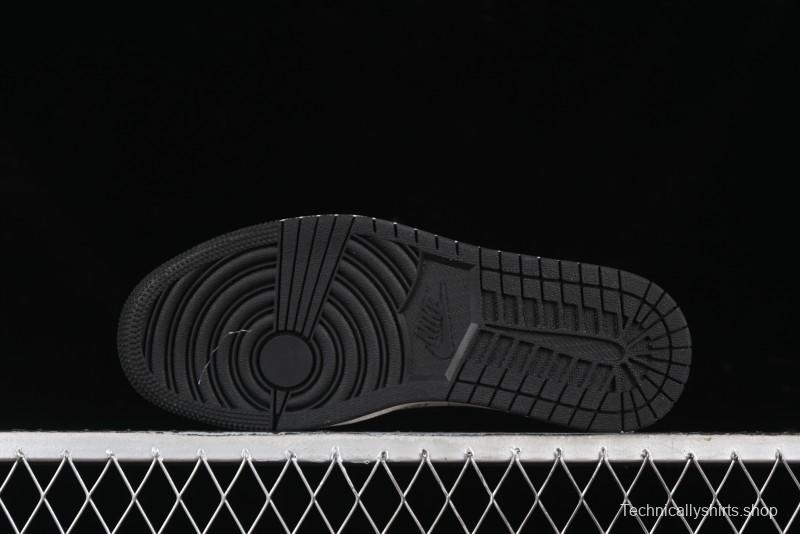 Nike Travis Scott x Fragment Design x Air Jordan 1 Low OG SP AJ1 Gucci Collaboration - Black Hook Dragonfly Low-top Casual Sneakers - SJ2068-137