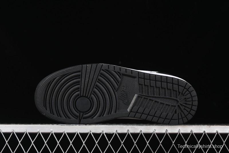 Nike Air Jordan 1 Low Retro Basketball Shoes in Black and White - 553558-043
