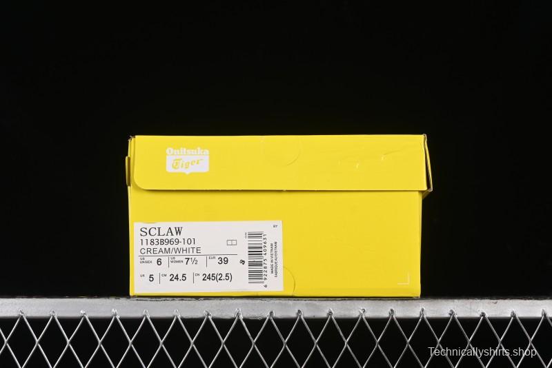 Onitsuka Tiger Sclaw Low-Top Lifestyle Casual Shoes with Comfortable Slip-Resistant Durable Design - 1183B969-101