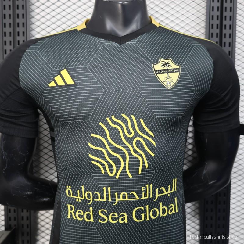 Player Version 25/26 Al-Ahli Saudi FC Black with Geometric Pattern Jersey