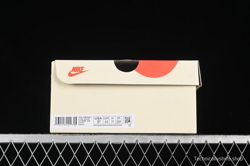 Nike Travis Scott x Fragment Design x Air Jordan 1 Low OG SP AJ1 Retro Sneakers - XY2688-124