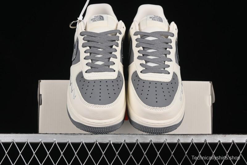 Nike Air Force 1 '07 Low The North Face Bear Collaboration - Beige Grey Swoosh Low-Top Casual Sneakers - KK1988-011