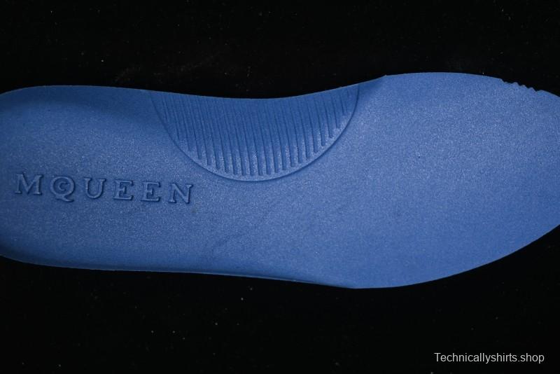 Alexander McQueen Flexion Retro Sneakers in Black with Diamond Grain Calfskin - 8.F6