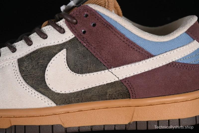 Nike Dunk Low Retro "Love & Peace" Casual Sneakers in Vintage Brown - HQ3459-212