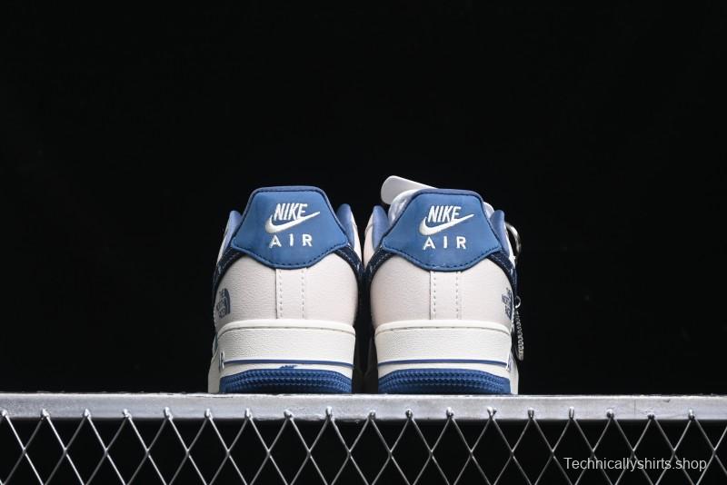 Nike Air Force 1 '07 Low The North Face Collaboration - Blue Floral Swoosh Casual Sneakers - KK1988-021