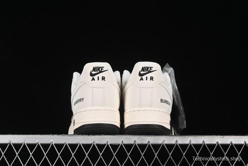 Nike Air Force 1 '07 Low Burberry Collaboration - Black White Patchwork Casual Sneakers - BB8588-227