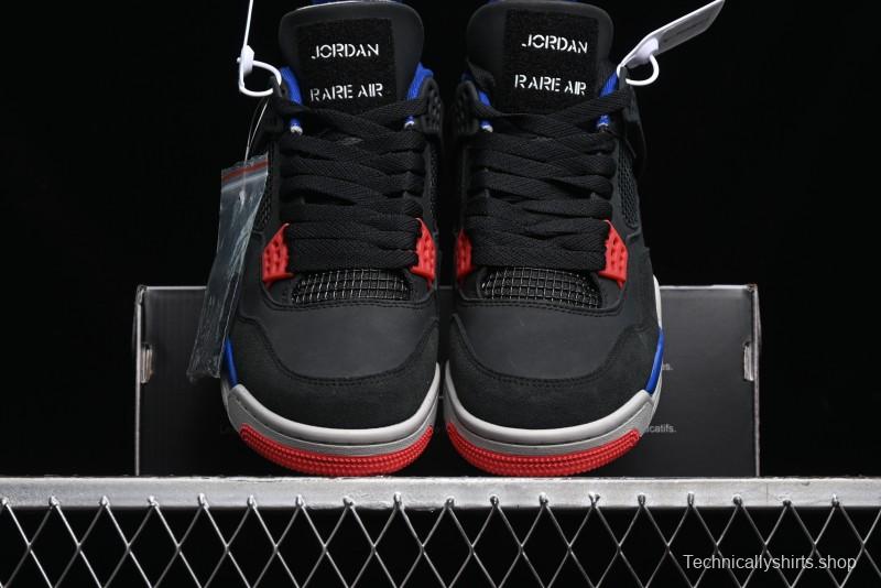 Nike Air Jordan 4 Retro Sneakers in Black, Blue and Neutral Grey - FV5029-003
