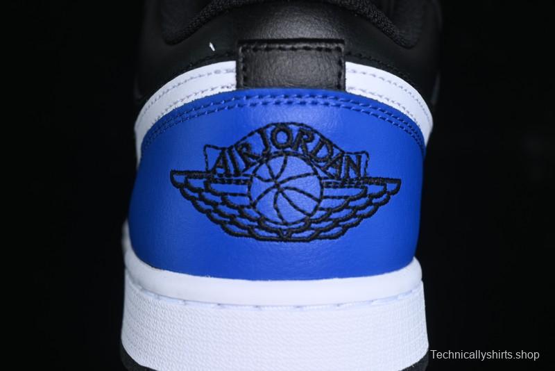 Nike Air Jordan 1 Low Retro Basketball Shoes Black Blue - 553558-042