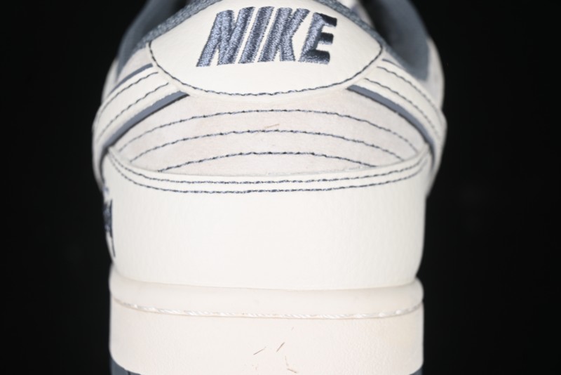 Nike SB Dunk Low Stussy Collaboration - Beige Grey Line Anniversary High-End Custom Low-Top Casual Sneakers - BB7518-007