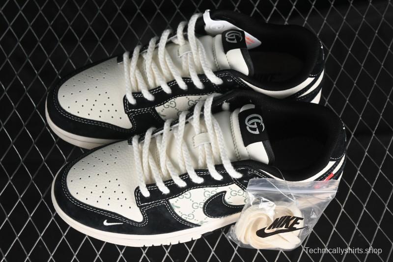 Nike SB Dunk Low Gucci Collaboration - Small Bee Series Black Hook Anniversary High-End Custom Low-Top Casual Sneakers - MM1089-030