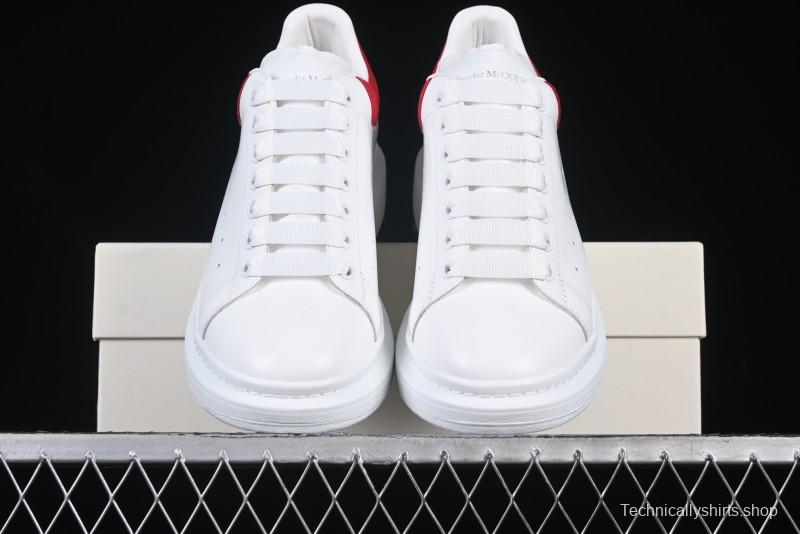Alexander McQueen Oversized Sneakers with Red Suede Heel Detail - D.E5