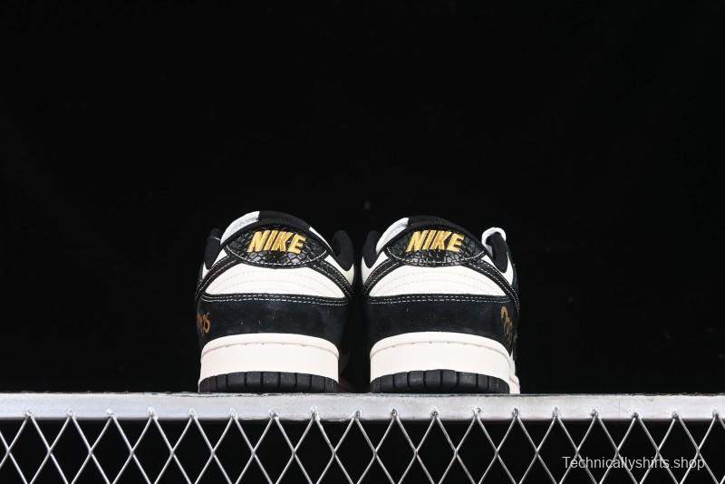 Nike SB Dunk Low Supreme Year of the Snake Limited Edition Black Snake Print Low-Top Casual Sneakers - XS1086-016