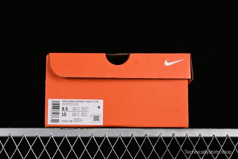 Nike ZoomX Vaporfly NEXT% 3 Marathon Series Foam Ultra-Light Cushioning Running Shoes - FZ4017-100